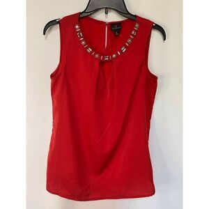 Worthington V Neck Cut Out Sleeveless Top